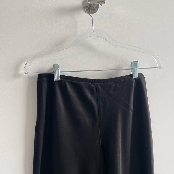 Reformation Gale Satin Mid Rise Bias Pant Black - Picture 3 of 6